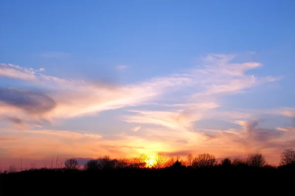 Centrala illinois sunset — Stockfoto