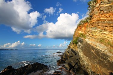 Rugged Tortola Coastline clipart