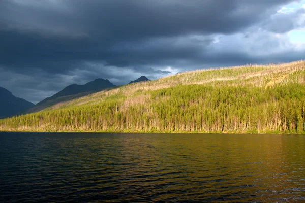 Kintla jeziora - park narodowy glacier — Zdjęcie stockowe