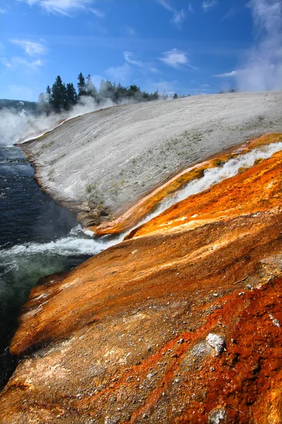Firehole 옐로스톤 강 — 스톡 사진