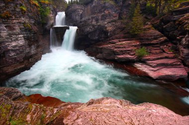 Saint Mary Falls - Glacier NP clipart