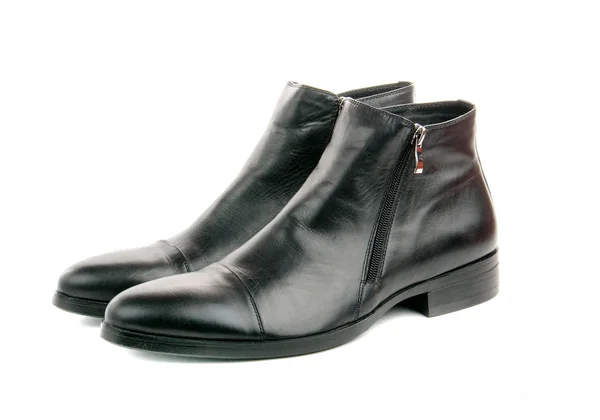 Stylish mens black boots — Stock Photo, Image