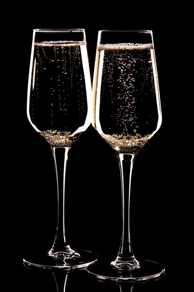 Pair of champagne glasses — Stock Photo, Image
