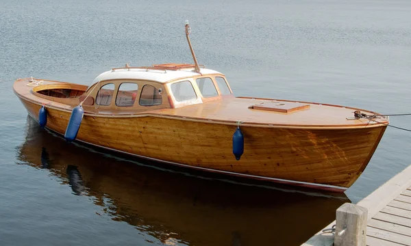 stock image Retro wooden motorboat