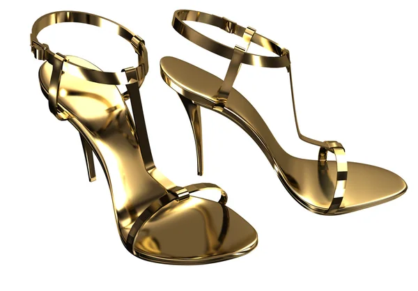 Zlaté sandálech — Stock fotografie