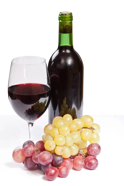 Вино и виноград — стоковое фото