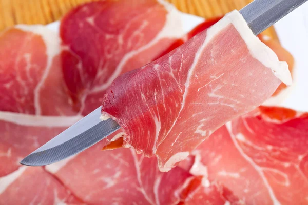 Ham snijden — Stockfoto