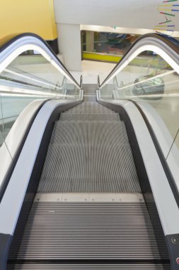 Escalators in action clipart