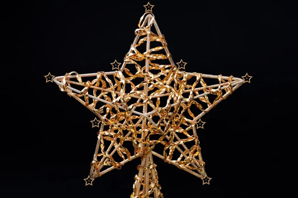 Goldener Stern Weihnachten — Stockfoto
