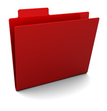 Red folder clipart