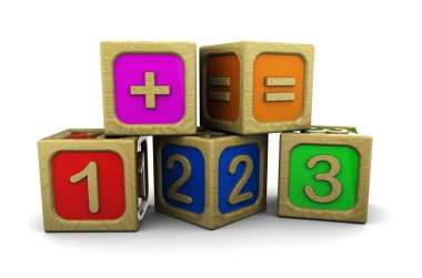 Math blocks clipart