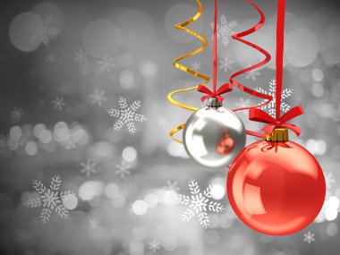 Chistmas balls background clipart