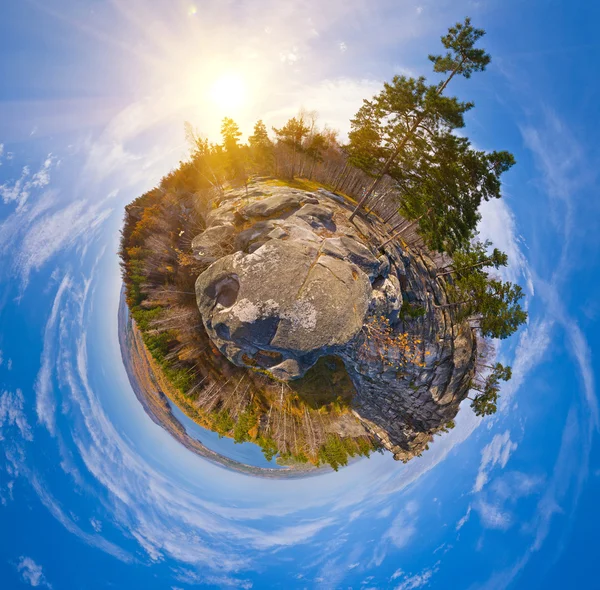 Панорама осенних скал — стоковое фото