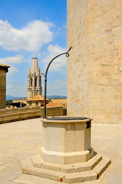 Régi town, Girona, Spanyolország — Stock Fotó
