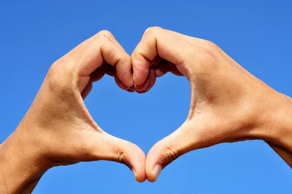 Heart over the sky — Stock Photo, Image
