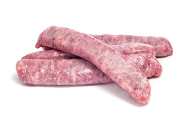 Raw pork meat sausages clipart