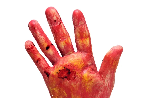 Véres kézzel — Stock Fotó