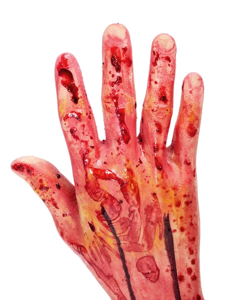 피 묻은 손 — 스톡 사진