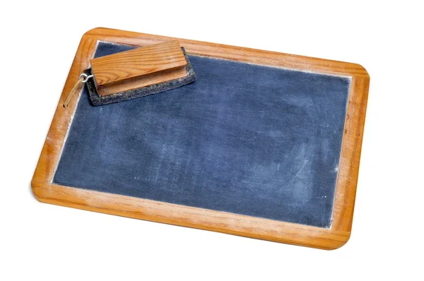 Eski yazı tahtası ve silgi — Stok fotoğraf