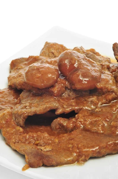 Fricando, a beef stew typical of Catalonia, Spain — Stock Photo, Image