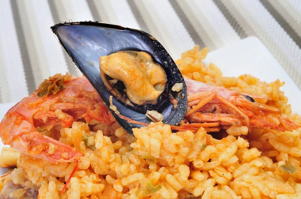 Spansk paella — Stockfoto