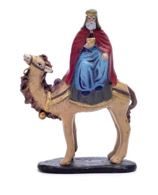 Caspar Magi riding a camel clipart