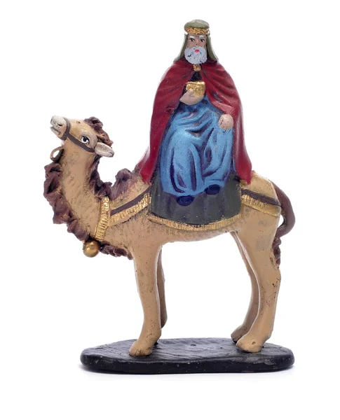 Caspar Magi riding a camel — 图库照片