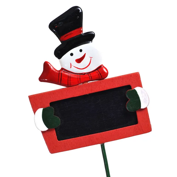 Quadro negro do boneco de neve — Fotografia de Stock