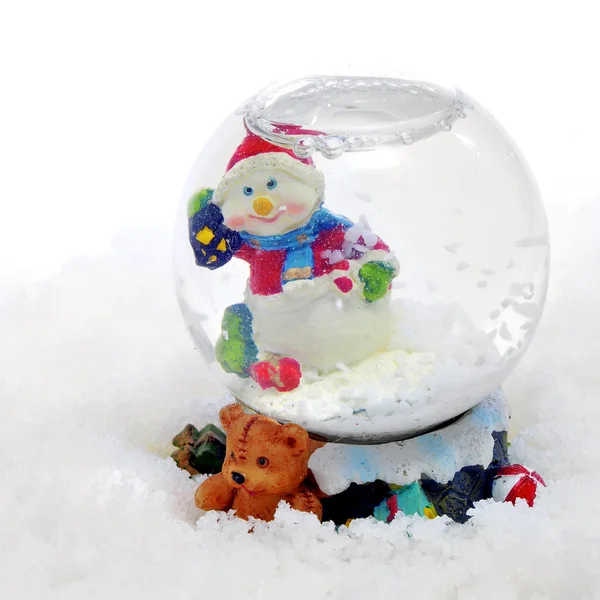 Jul snö jordglob — Stockfoto