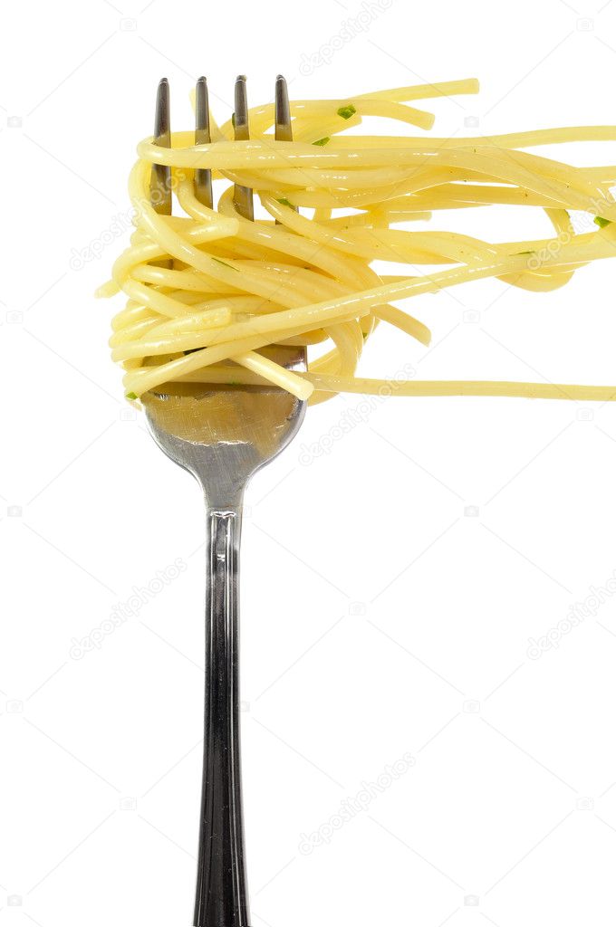 Spaghetti in a fork