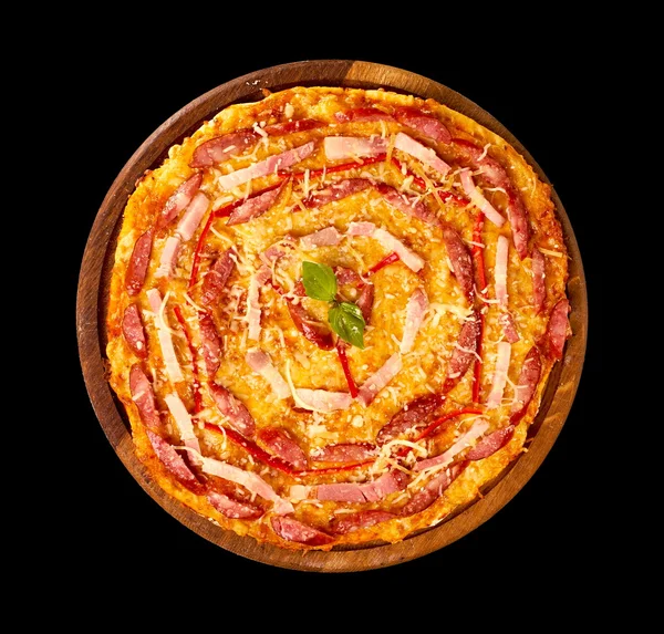 Pizza salam pastırma — Stok fotoğraf