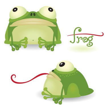 Cartoon frog clipart