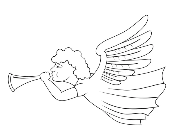Anioł z trąbka — Wektor stockowy