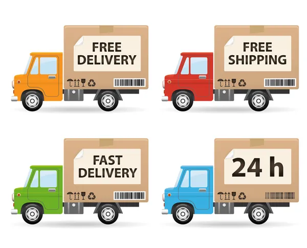 Delivery truck cartoon Vector Art Stock Images | Depositphotos
