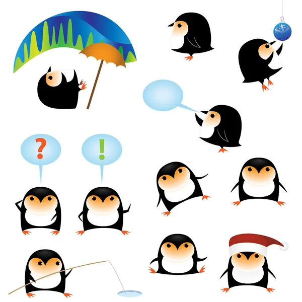 Pinguins de desenhos animados —  Vetores de Stock