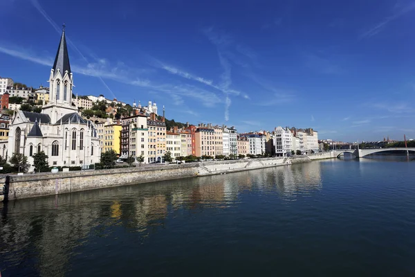 Lyon şehrinde Saone Nehri — Stok fotoğraf