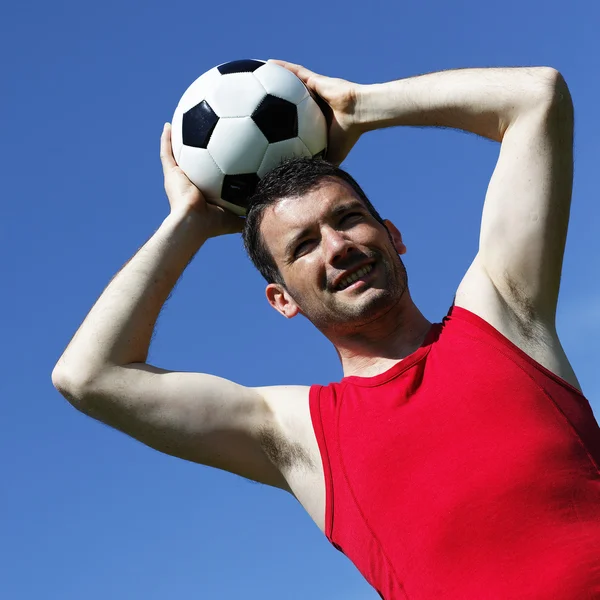 Ball on the head — Stock Photo, Image