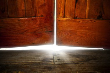 White light under old door clipart