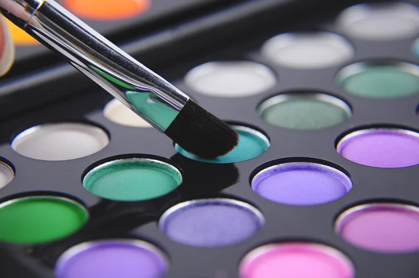 stock image Eyeshadows and brush