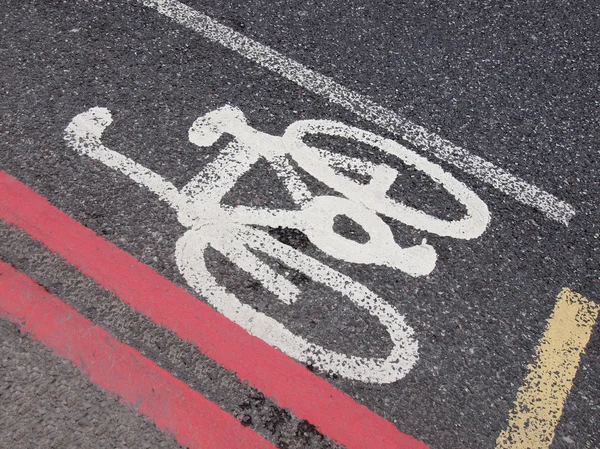 Bike lane sign — Stock Photo, Image