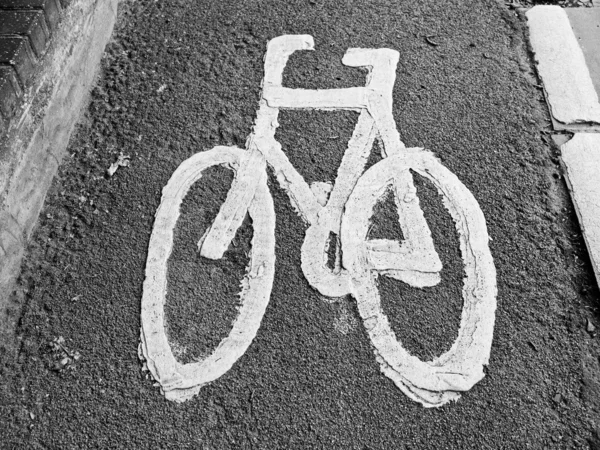 Cykel lane tecken — Stockfoto