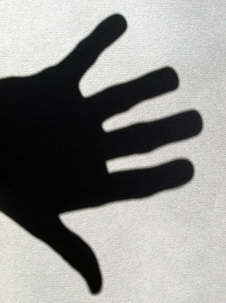 Ombra della mano — Foto Stock