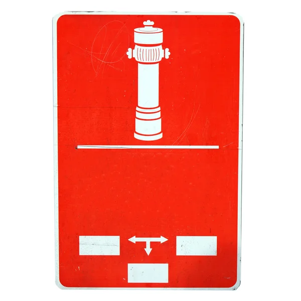 Fire hydrant sign — Stock Photo, Image