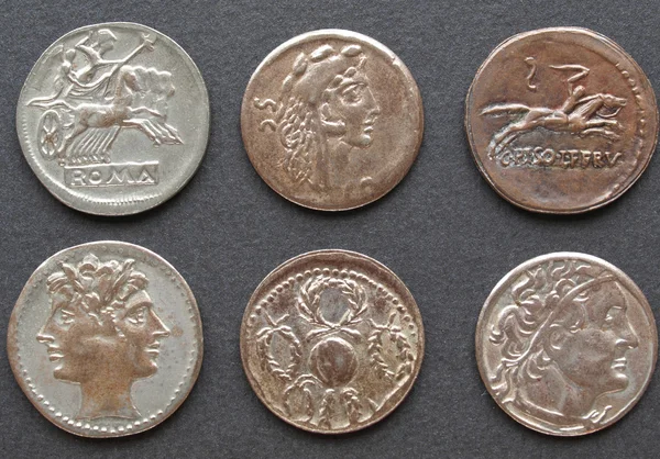 Római érmék — Stock Fotó