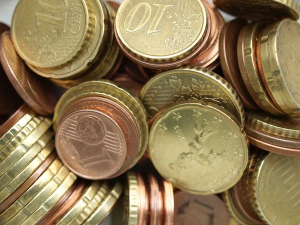 Euro mince pozadí — Stock fotografie