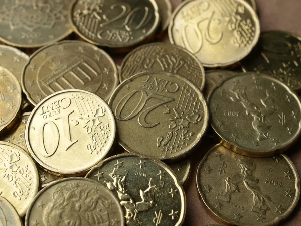 Euro munten achtergrond — Stockfoto