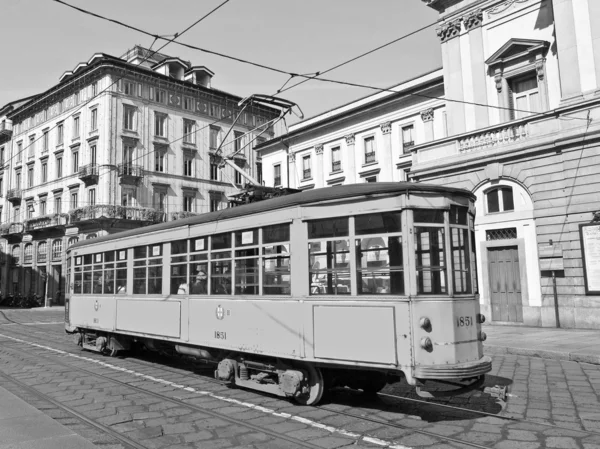 Tram vintage, Milano — Foto Stock