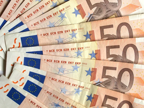 Euro bankonotes pozadí — Stock fotografie