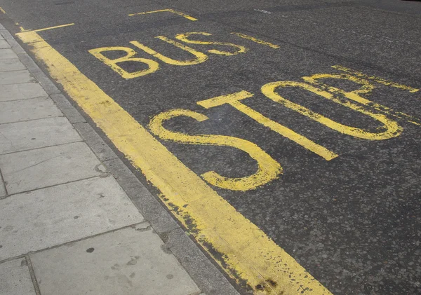 Señal de parada de autobús —  Fotos de Stock