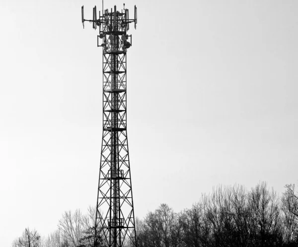 Telecommunicatie luchtfoto toren — Stockfoto